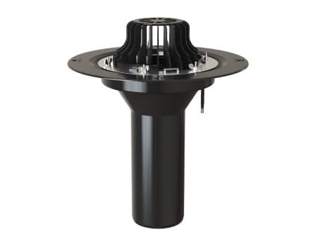 Воронка с обжимным  металлическим фланцем с  обогревом 110х450 мм, TERMOCLIP